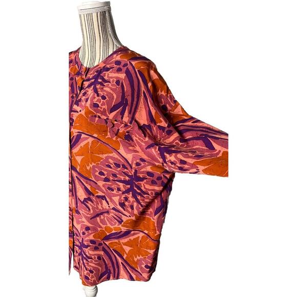 Vintage Andrea Jovine 100% Silk Top Art Deco Lagenlook Oversized Fit size 10 - Picture 3 of 5